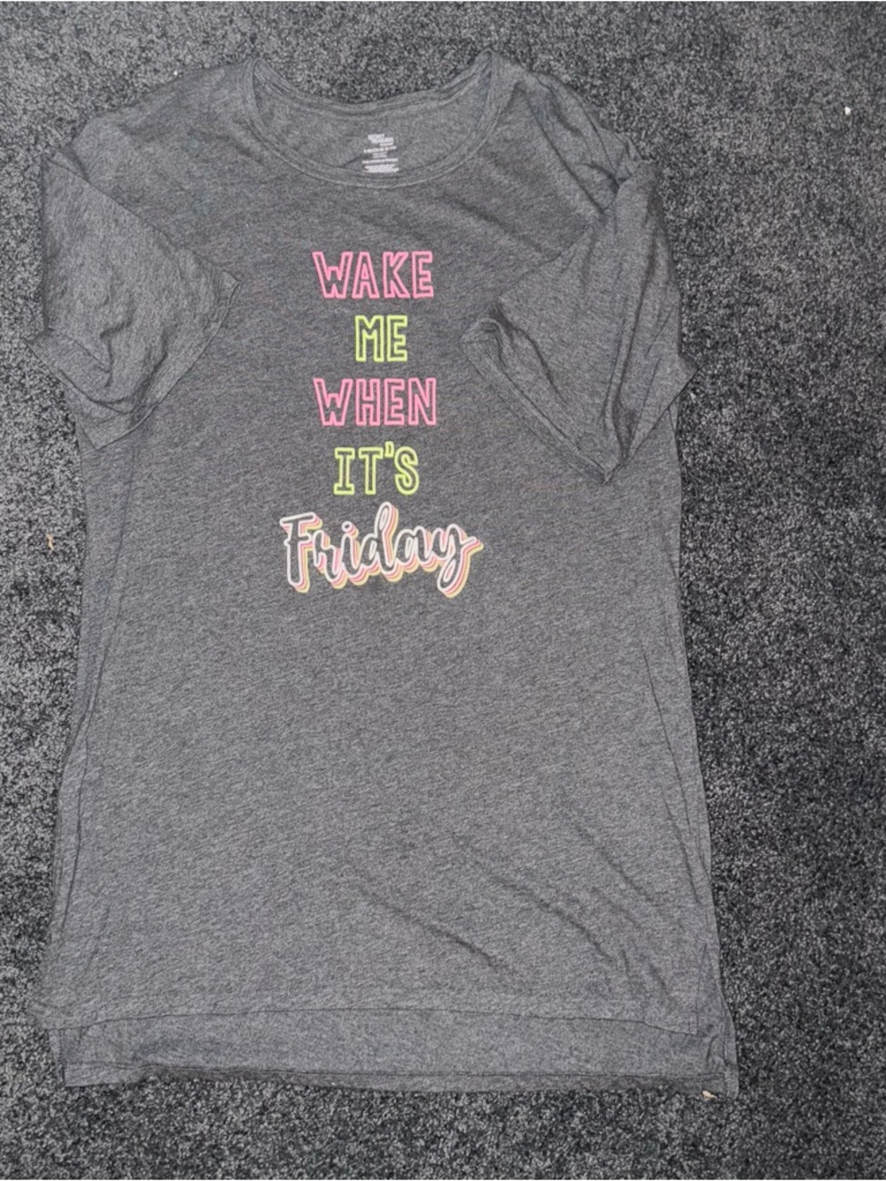 Secret Treasures Heather Gray Graphic Sleep TShirt